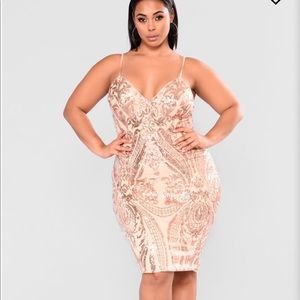 Fashion Nova-Ashe Sequin Dress Plus Size 3x